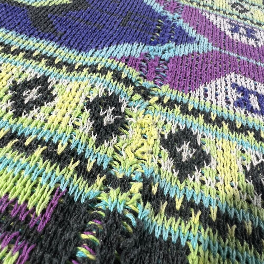 Vintage Unionbay Aztec Geometric Sweater XL Ramie Cotton - Picture 7 of 8
